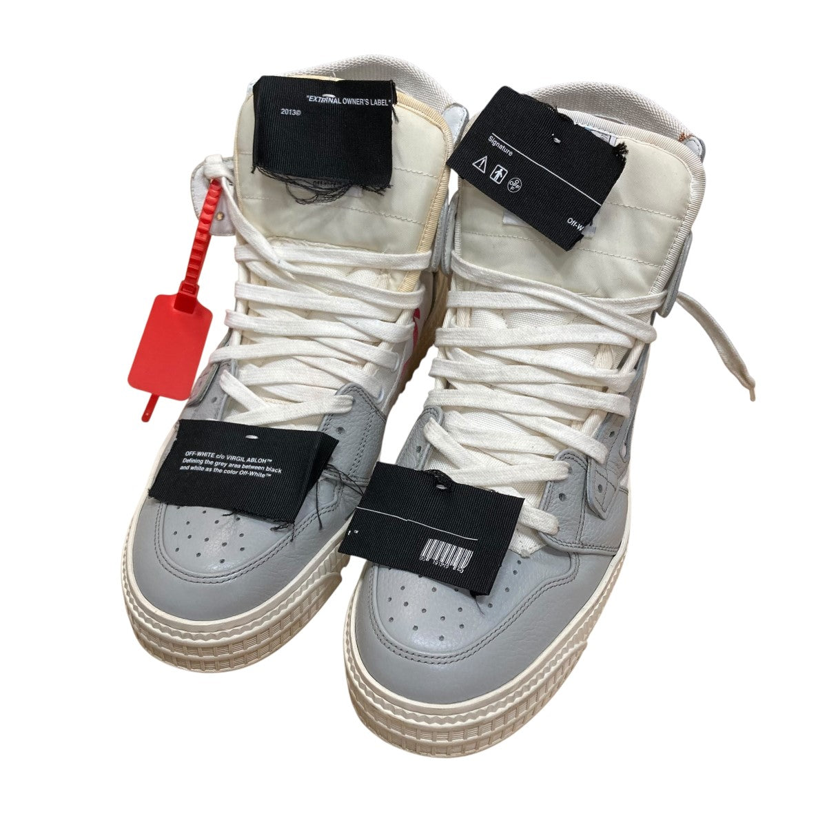 OFFWHITE(オフホワイト) ハイカットスニーカー ホワイト×グレー