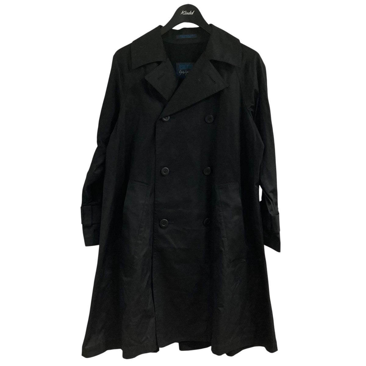 美品　ヨウジヤマモト ノアール　異素材切り替え　ドッキング　ショートトレンチ ヨウジヤマモト ノアールYohji Yamamoto NOIR コットン袖レイヤード