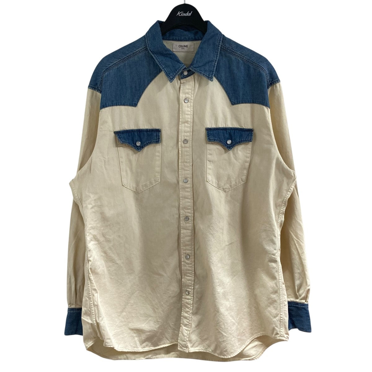 CELINE(セリーヌ) ウエスタンロングシャツ 2T227362M アイボリー
