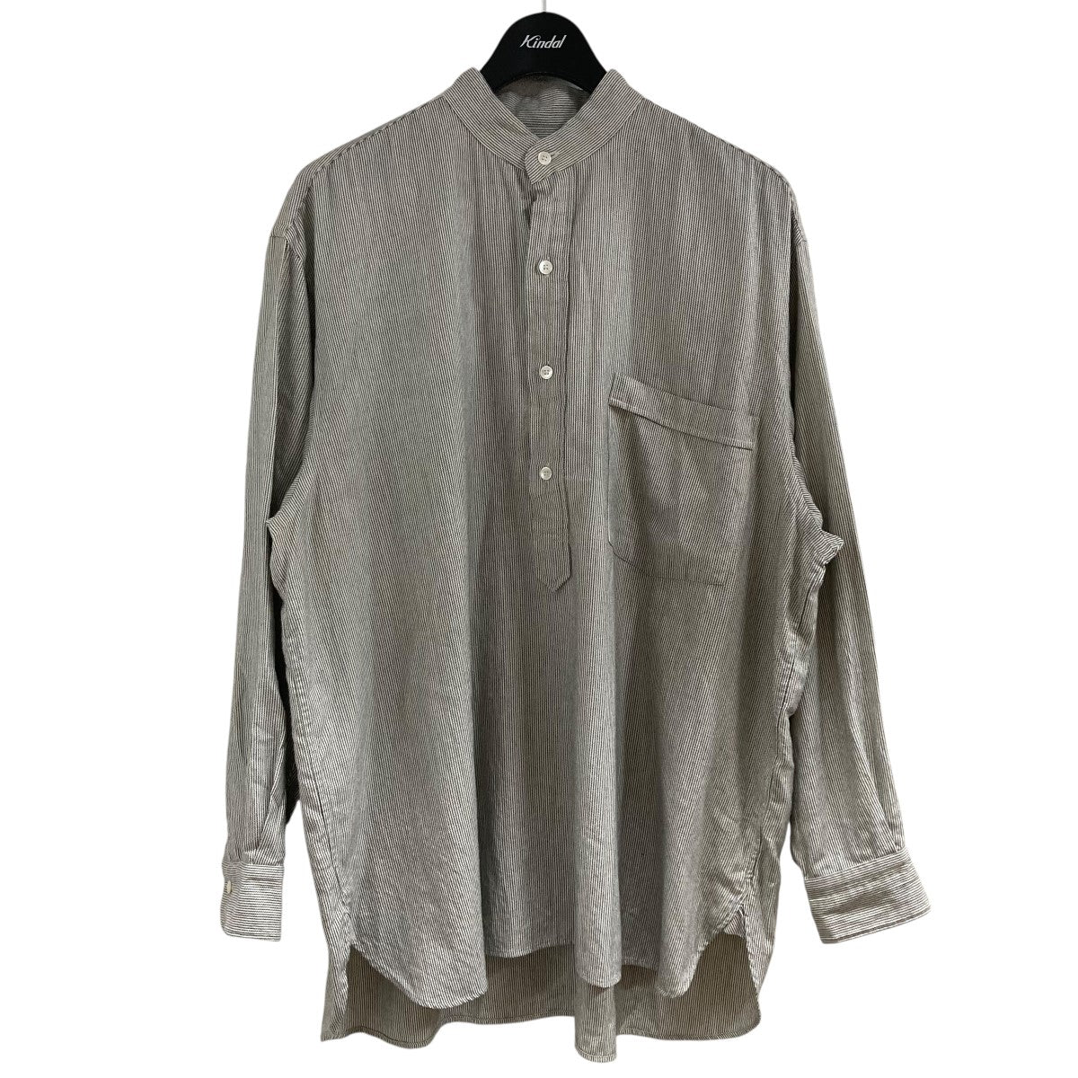 COMOLI(コモリ) C／CA ストライプ プルオーバーシャツ A03-02003