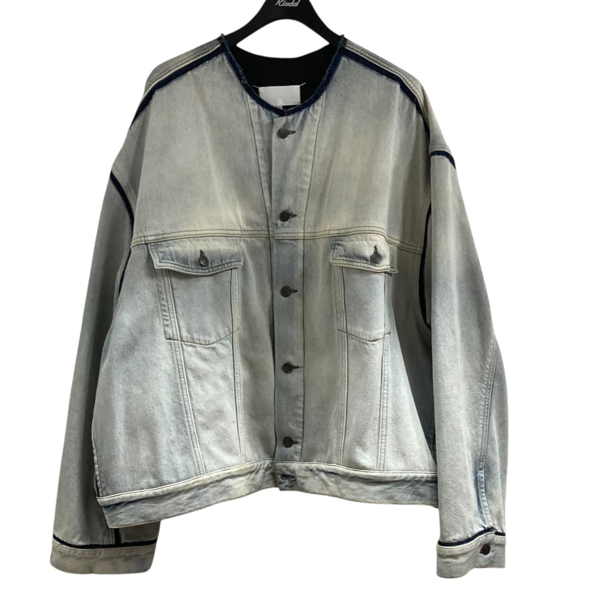 【新品】Maison Margiela  ノーカラーデニムジャケット46 23AW NEW】Maison Margiela_man /ノーカラー デニムジャケット