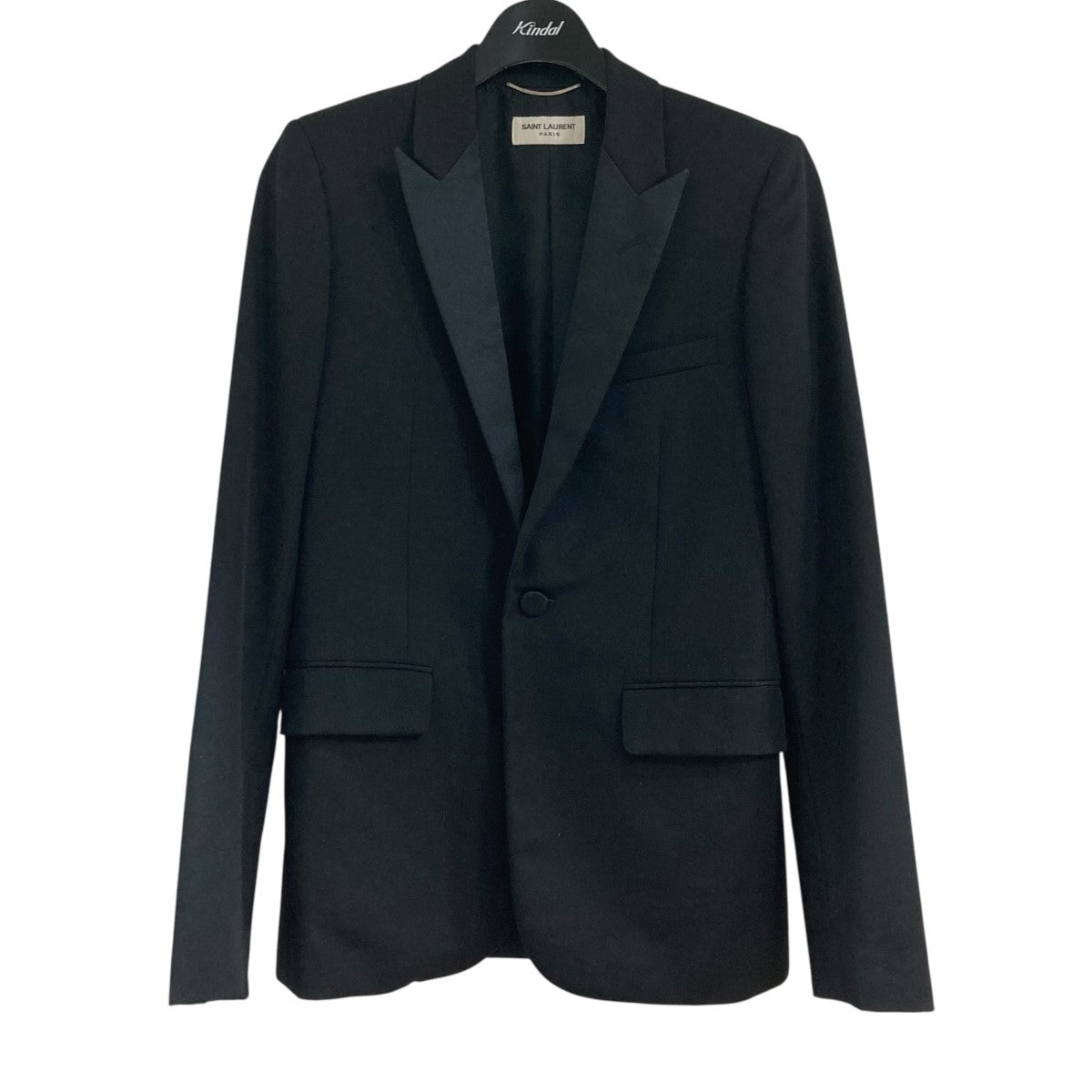 サンローラン ブラック テーラードジャケット 48 Saint Laurent Paris(サンローランパリ) ラペル切替スモーキング