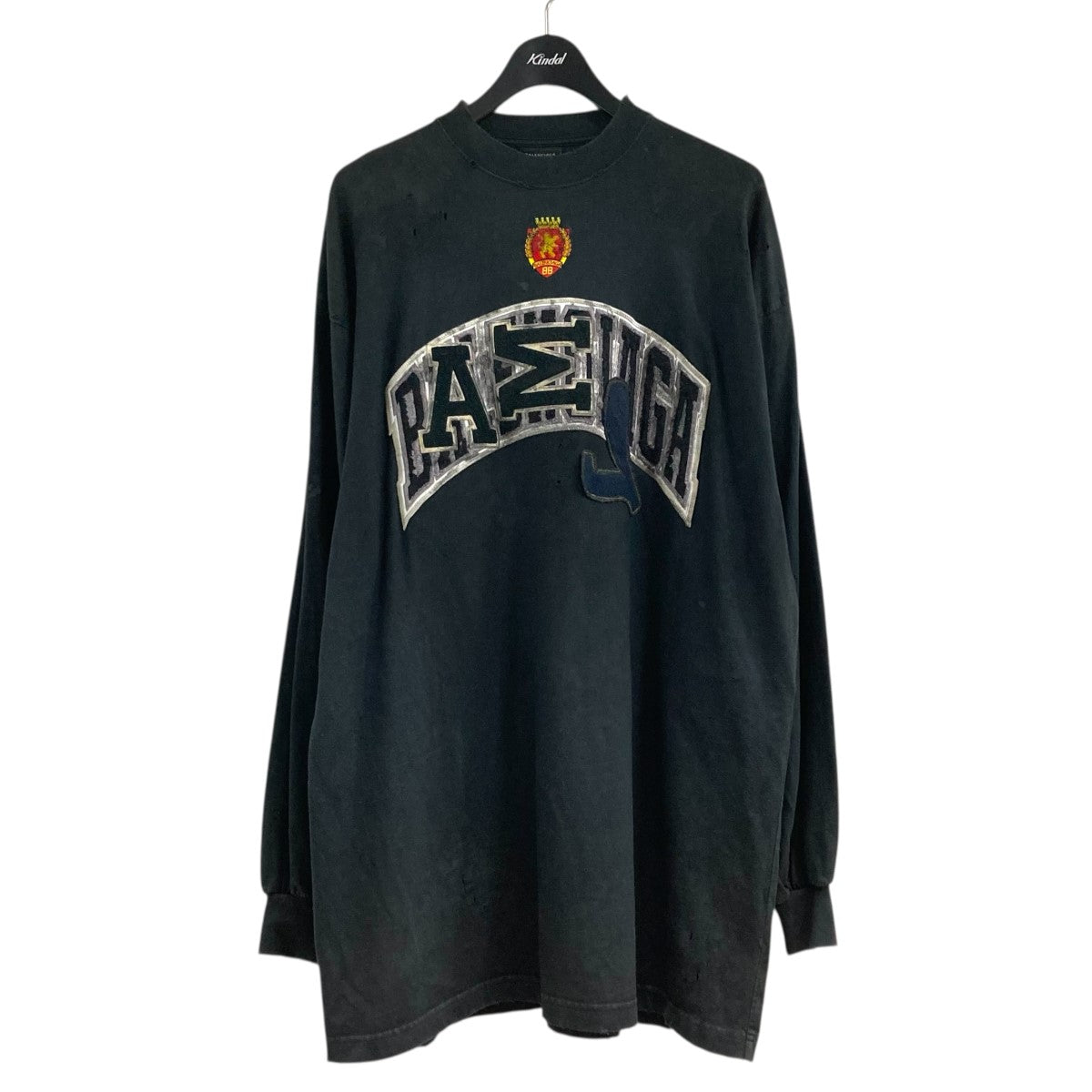 バレンシアガ サイズ:2  739027 TPVU6 フロントロゴ長袖カットソー 中古 SS13 BALENCIAGA(バレンシアガ) ロングカットソー739027 SKATER OVERSIZED