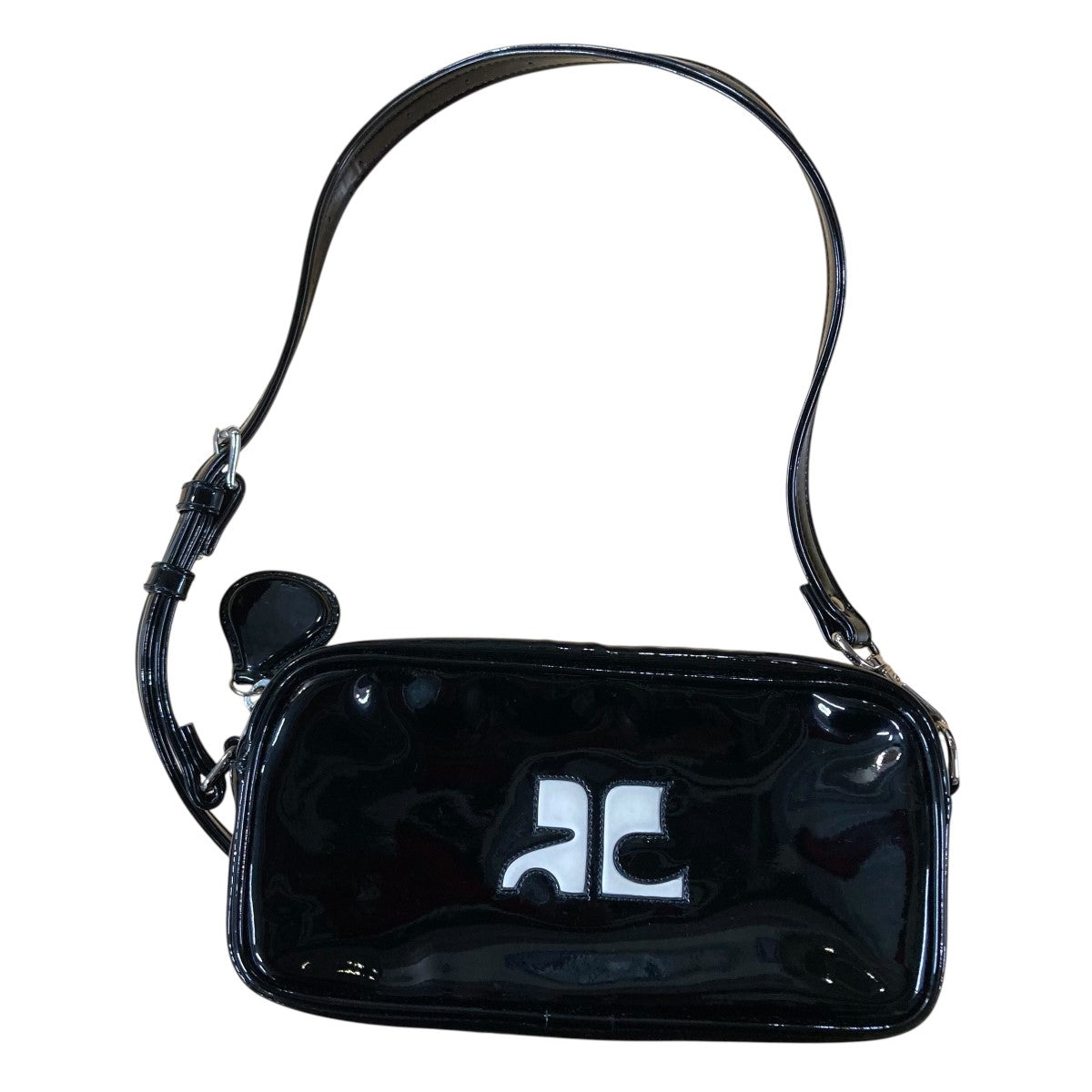 courreges(クレージュ) エナメルバッグ ブラック サイズ -｜【公式