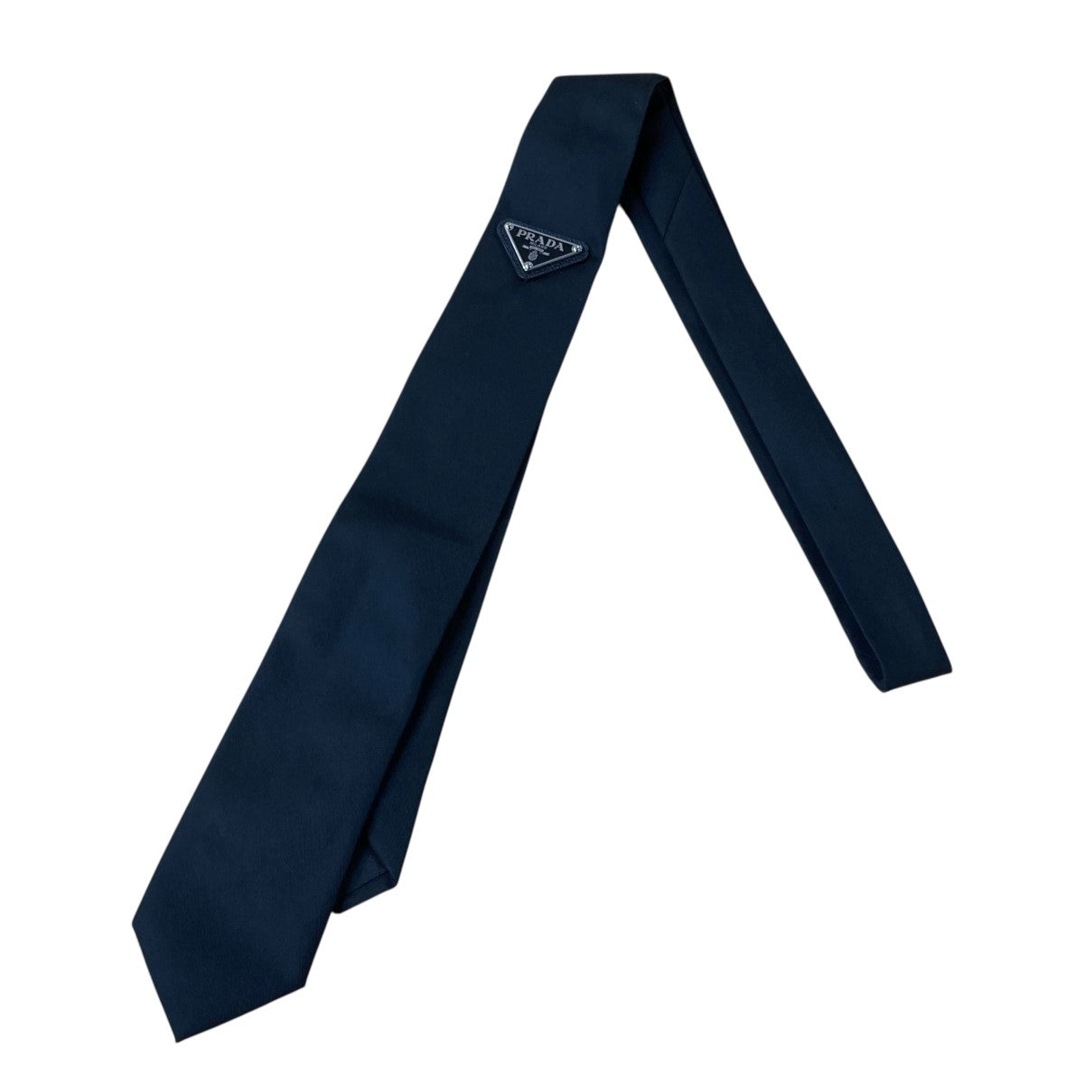 PRADA(プラダ) ロゴプレートネクタイ ブラック サイズ -｜【公式