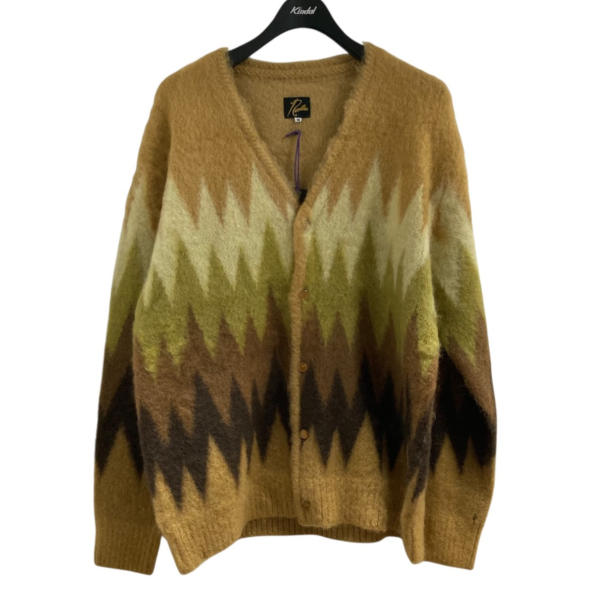 Needles(ニードルズ) モヘヤ混 アーガイルカーディガン LQ274
