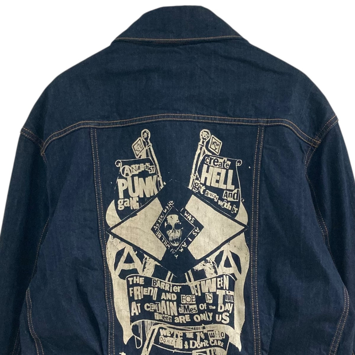 「PUNK HELL JACKET」バックプリントデニムジャケット