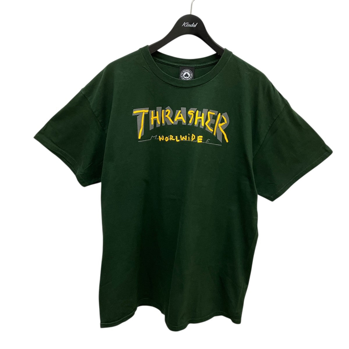 THRASHER(スラッシャー) 半袖プリントTシャツ グリーン×イエロー