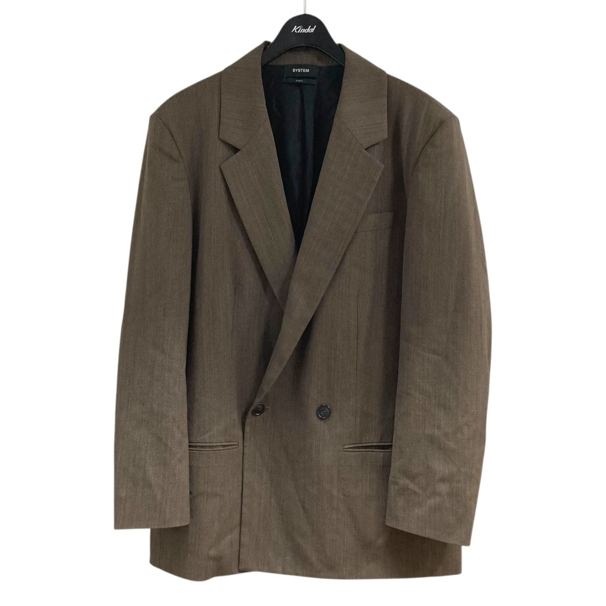 23SSオーバーサイズダブルテーラードジャケットSH2F1WJCT01MP SG OVERSIZED DOUBLE JACKET