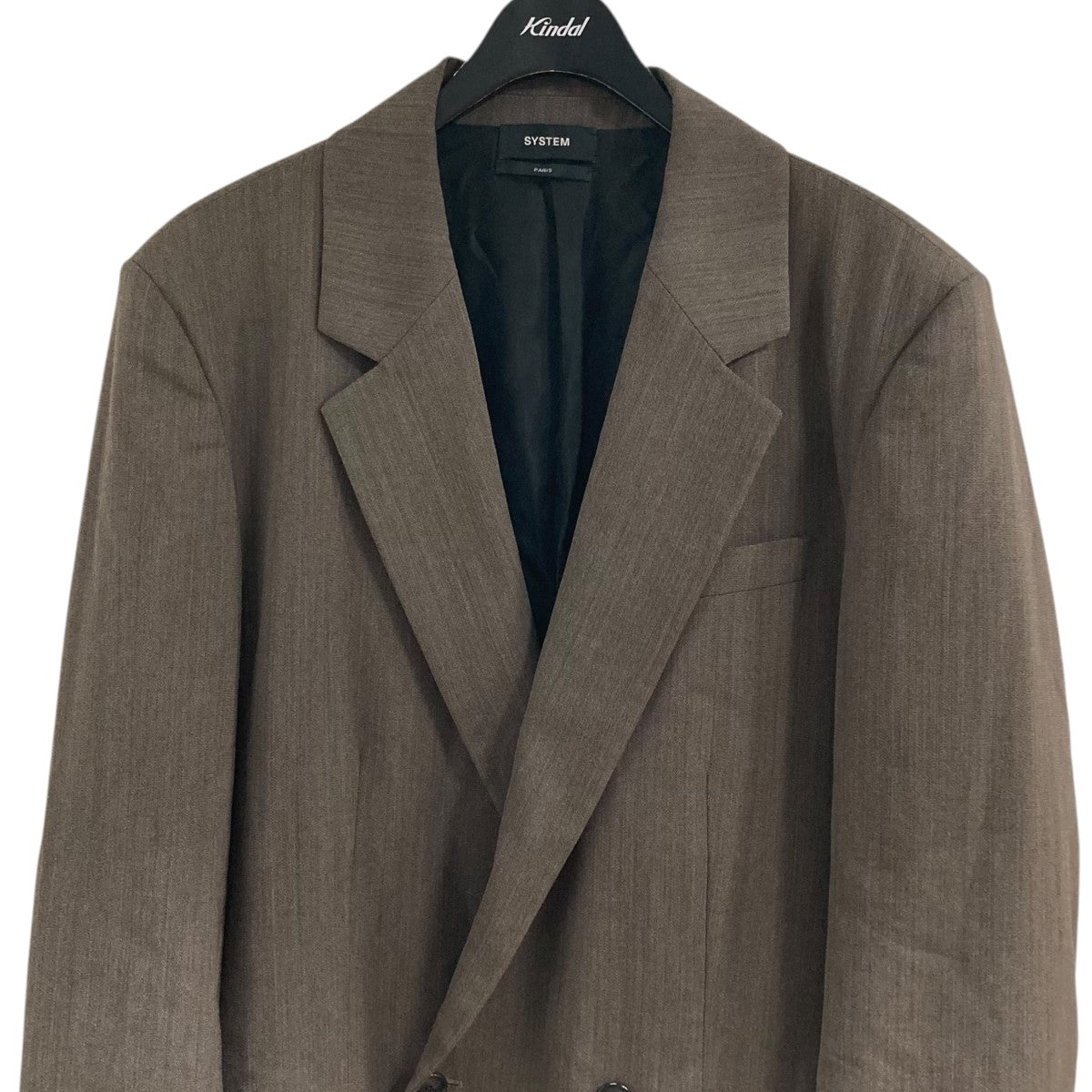 23SSオーバーサイズダブルテーラードジャケットSH2F1WJCT01MP SG OVERSIZED DOUBLE JACKET