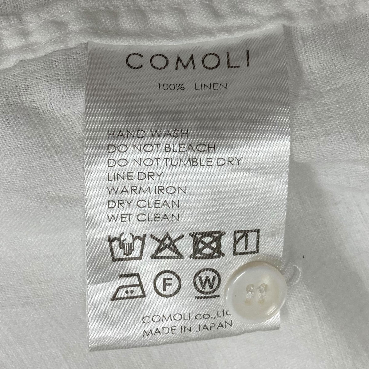 COMOLI 25SSリネンWクロス プルオーバーシャツB01-02007 古着・中古-7枚目のアイテム画像