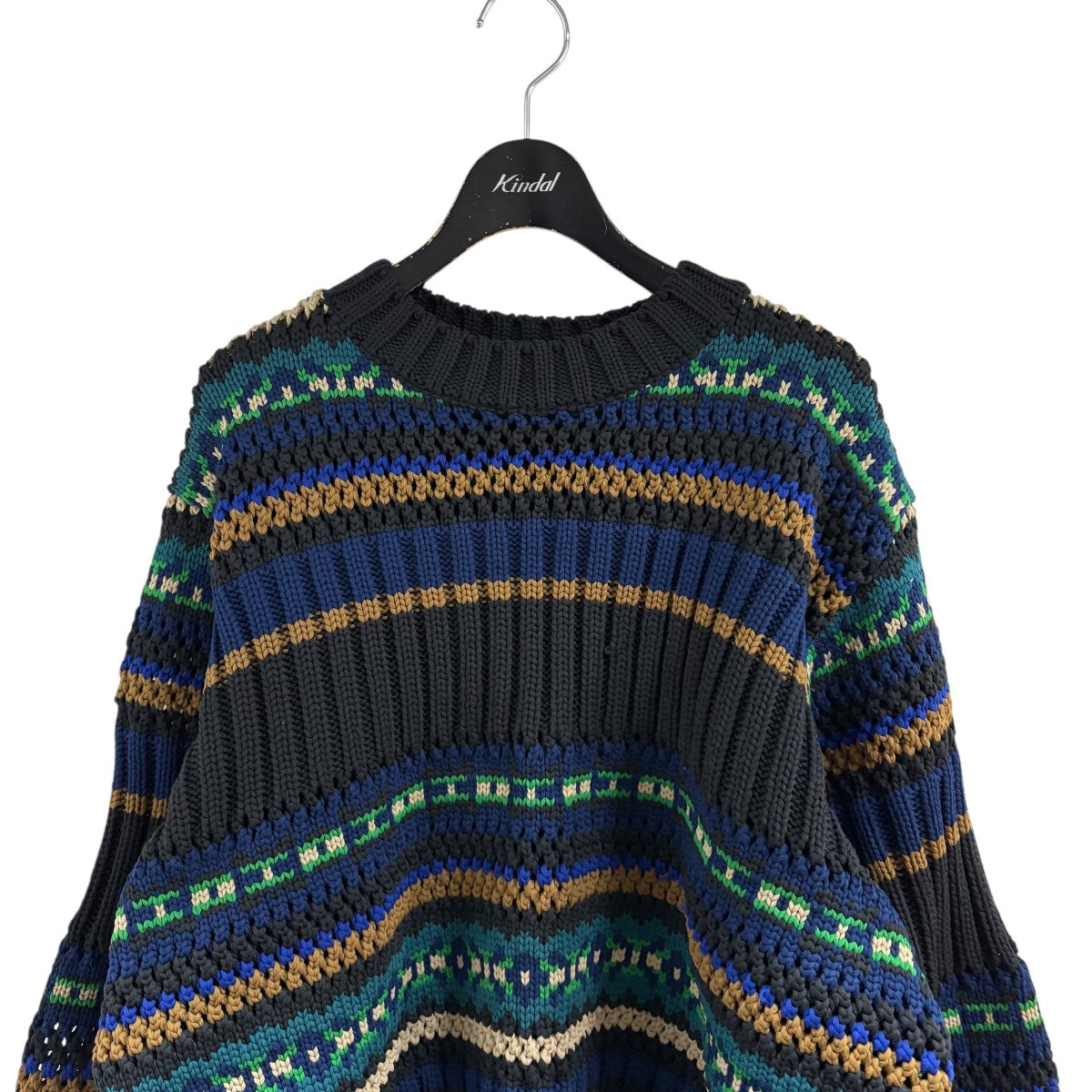 sacai 25SSメッシュニットセーター25-03601M Mesh Knit Pullover 古着・中古-3枚目のアイテム画像