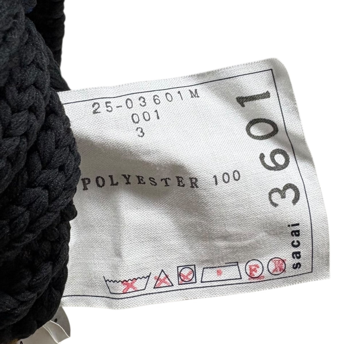 sacai 25SSメッシュニットセーター25-03601M Mesh Knit Pullover 古着・中古-5枚目のアイテム画像