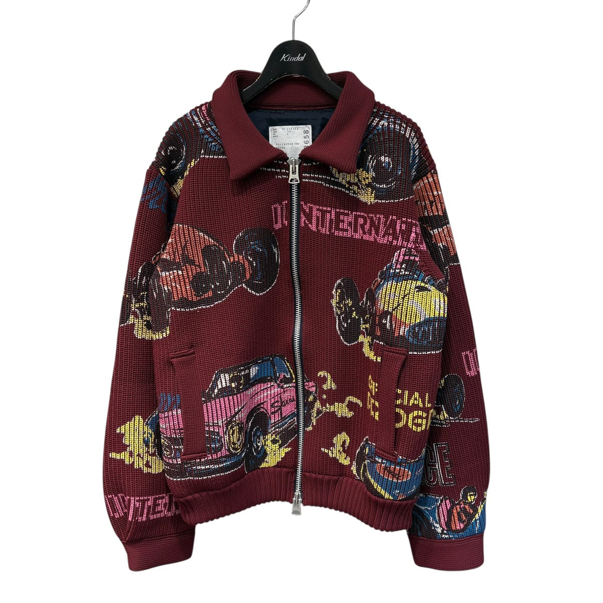 25SSプリントニットジャケット25-03658M Car Race Print Knit Blouson