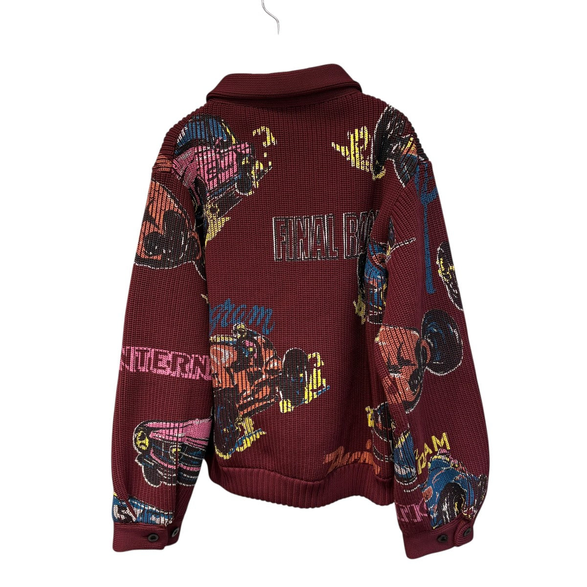 25SSプリントニットジャケット25-03658M Car Race Print Knit Blouson