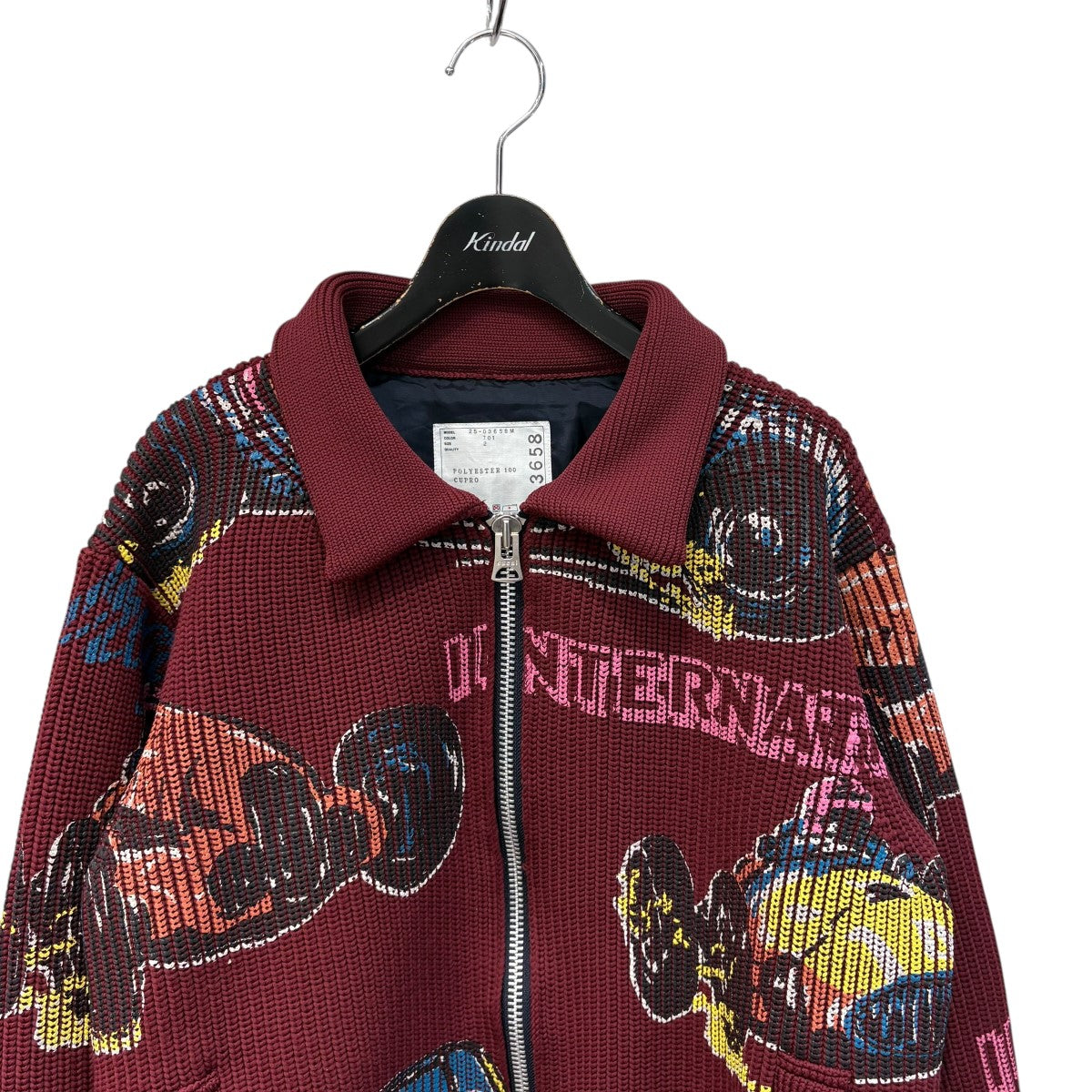 25SSプリントニットジャケット25-03658M Car Race Print Knit Blouson