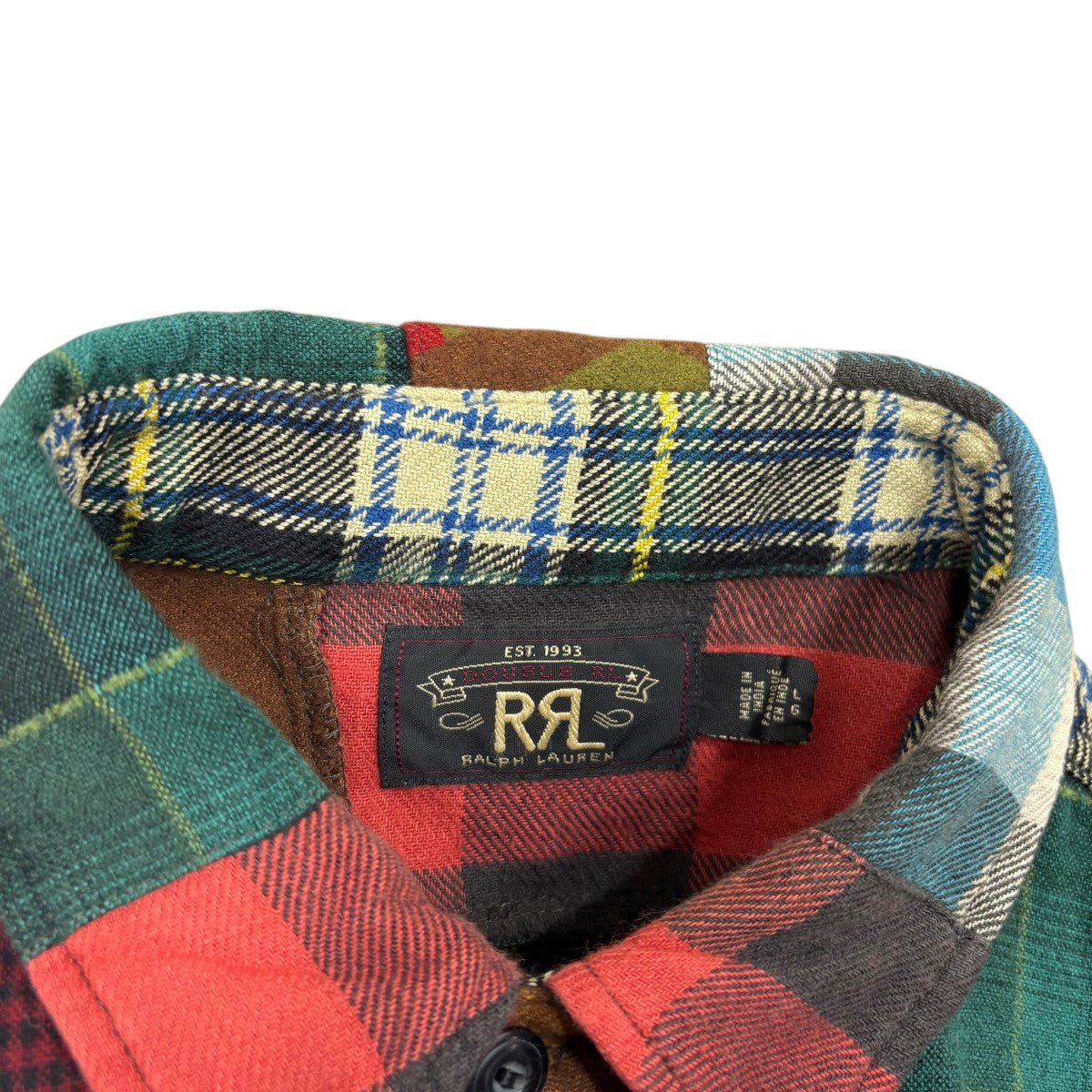 RRL パッチワークシャツ 古着・中古-6枚目のアイテム画像