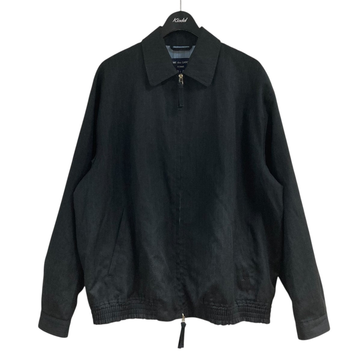 COMME des GARCONS PLUS ブラック ジップアップジャケット Comme Des Garçons Homme Plus ジップディテール ジャケット