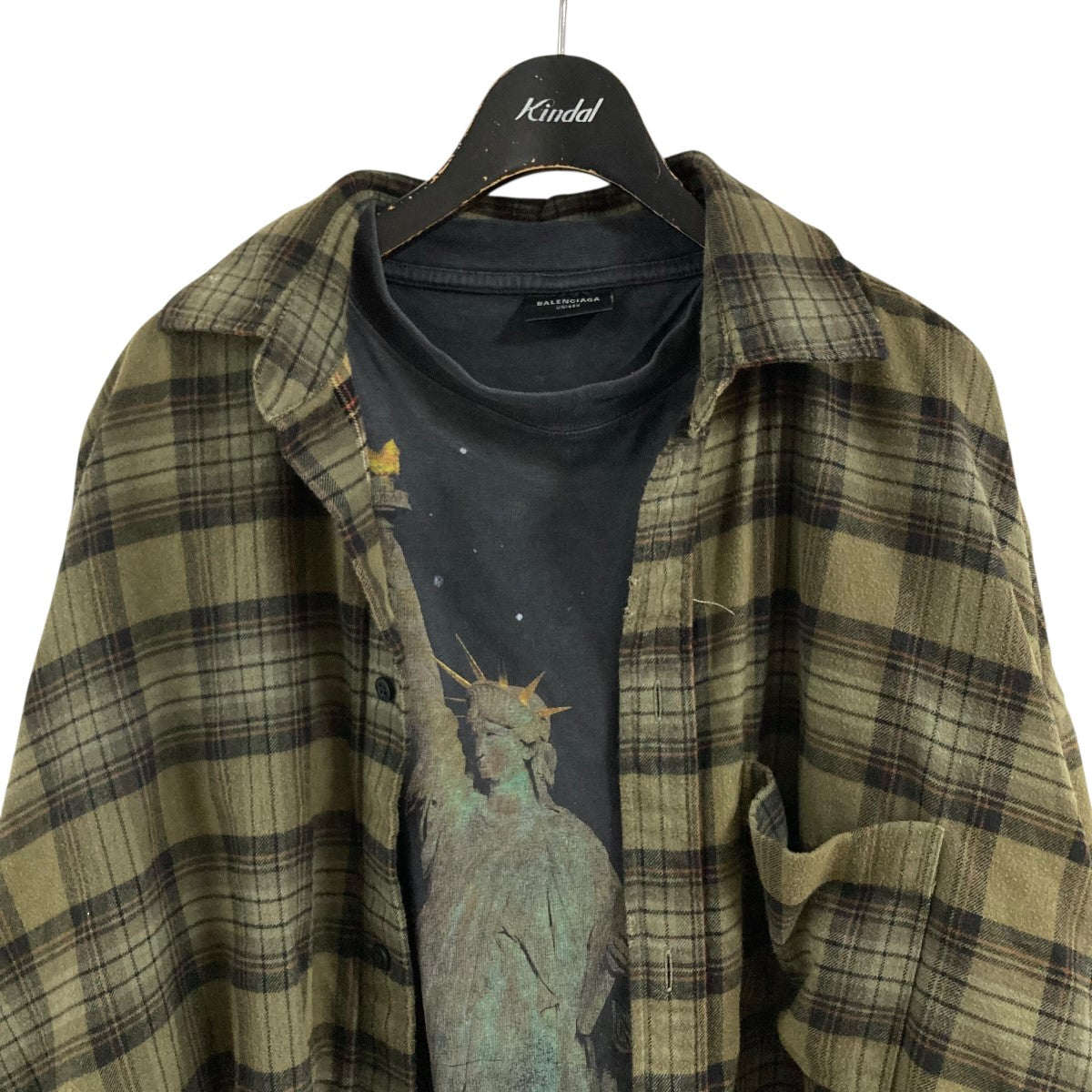 ダメージ加工Tシャツドッキングシャツ