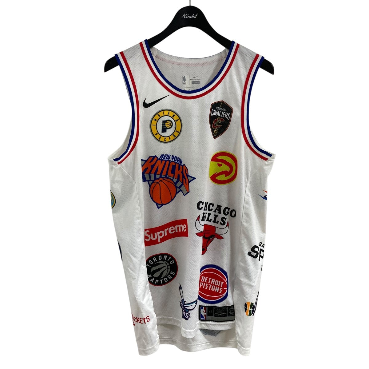 NIKE×Supreme バスケシャツ AQ4228-100 ホワイト×マルチカラー サイズ