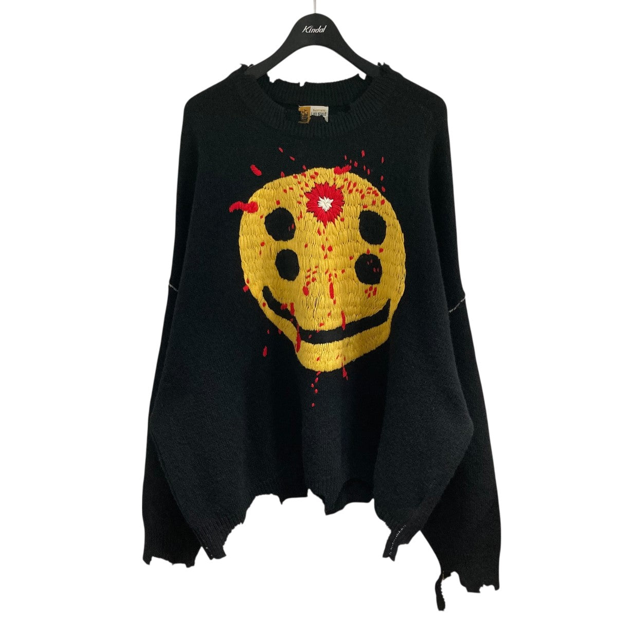 セントマイケル ニット 黒 SAINT SAINT MXXXXXX(セントマイケル) 商品ページ - WOOL SWTER SIN / BLACK