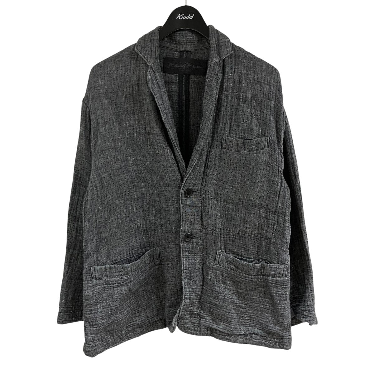 Porter Classic×PC kendo 刺し子リネンジャケット グレー サイズ XS