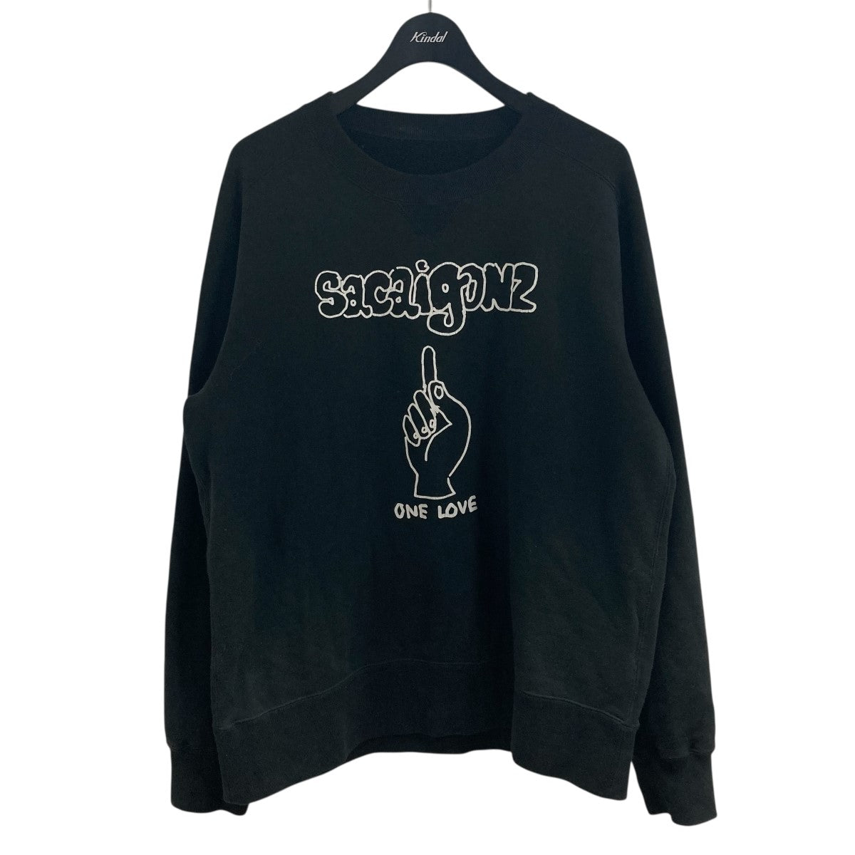 sacai×MARK GONZALES プリントスウェット 24-0818S ブラック サイズ 4