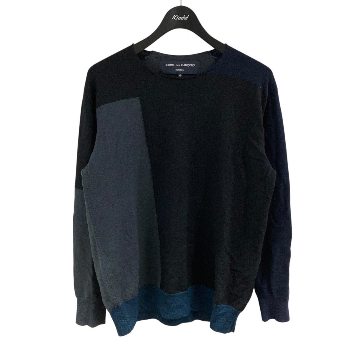 インターシャ網ニットセーター