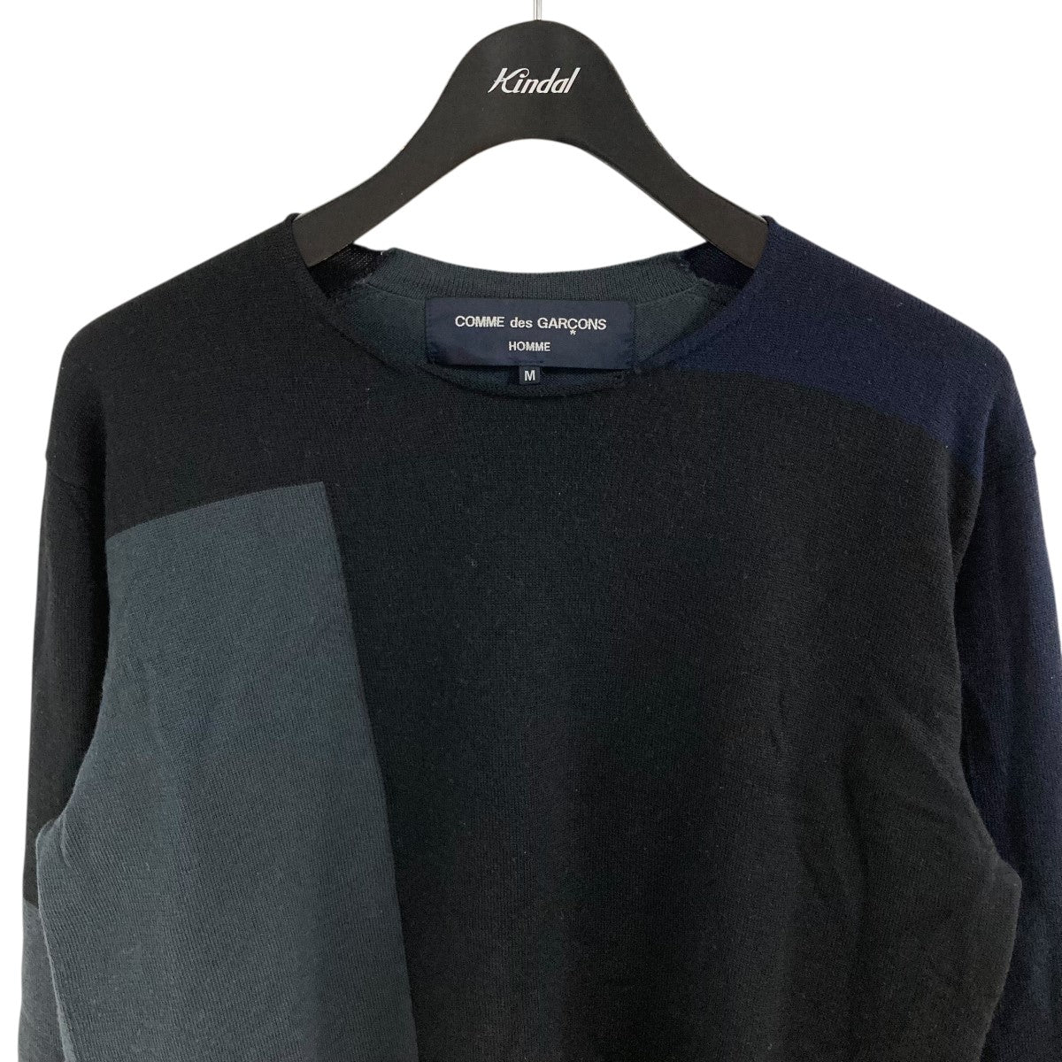 インターシャ網ニットセーター