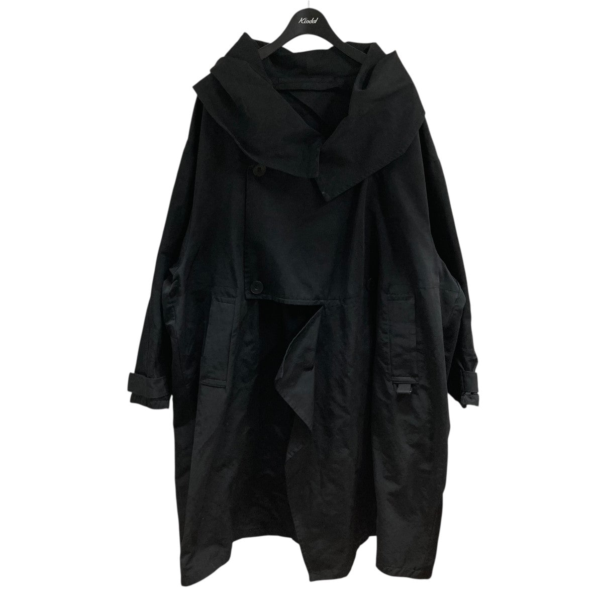 JULIUS 2008SS フーデッドコート JULIUS(ユリウス) ナイロンフーデッドコート 677COM3 ブラック サイズ