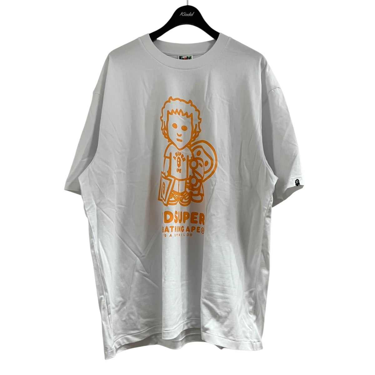 A BATHING APE×KIDSUPER 半袖Tシャツ 001TEL231926C ホワイト サイズ