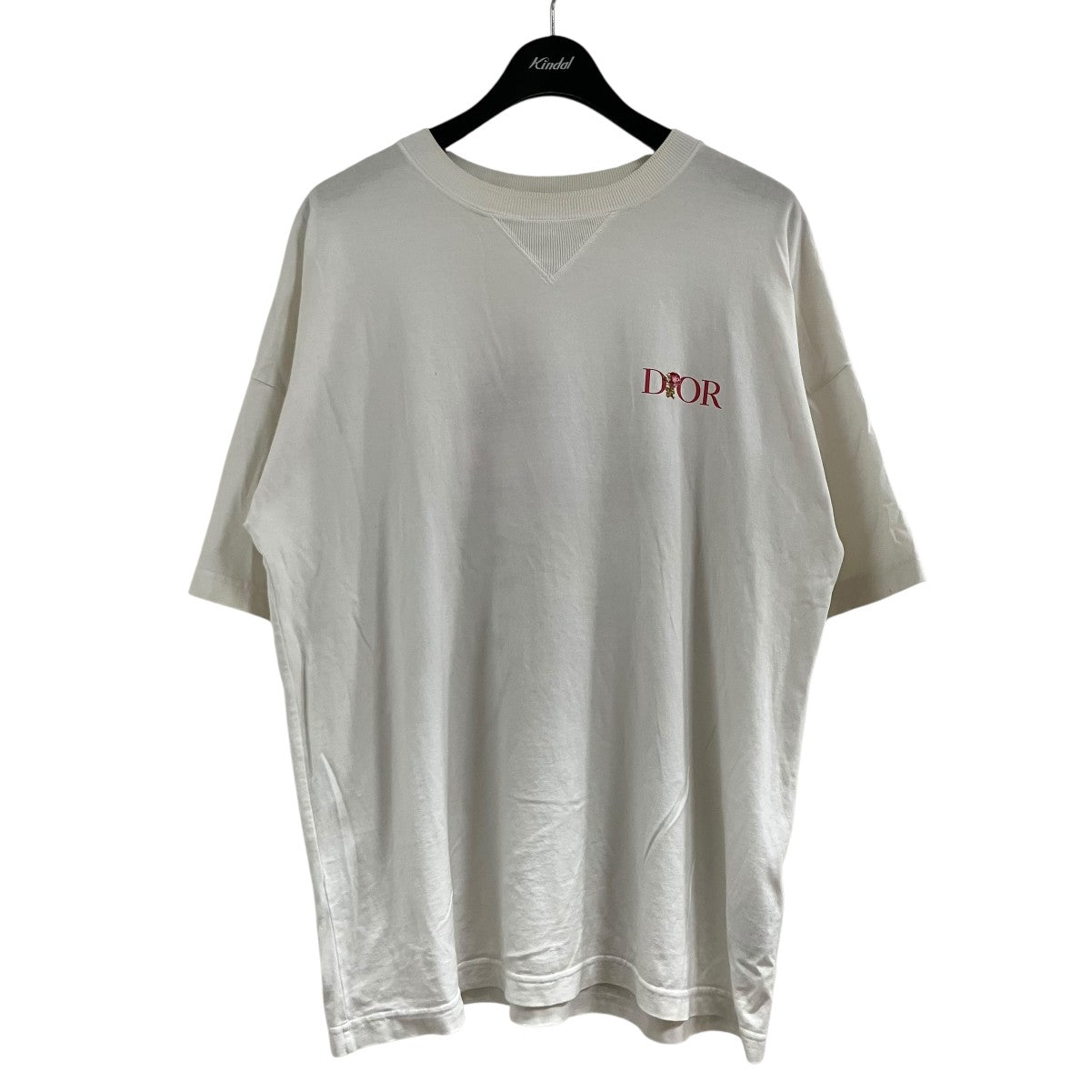 フラワー ロゴ刺繍 オーバーサイズ Tシャツ