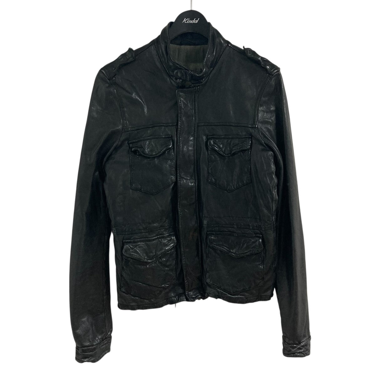 GIORGIO BRATO(ジョルジオブラット) レザージャケット ブラック サイズ