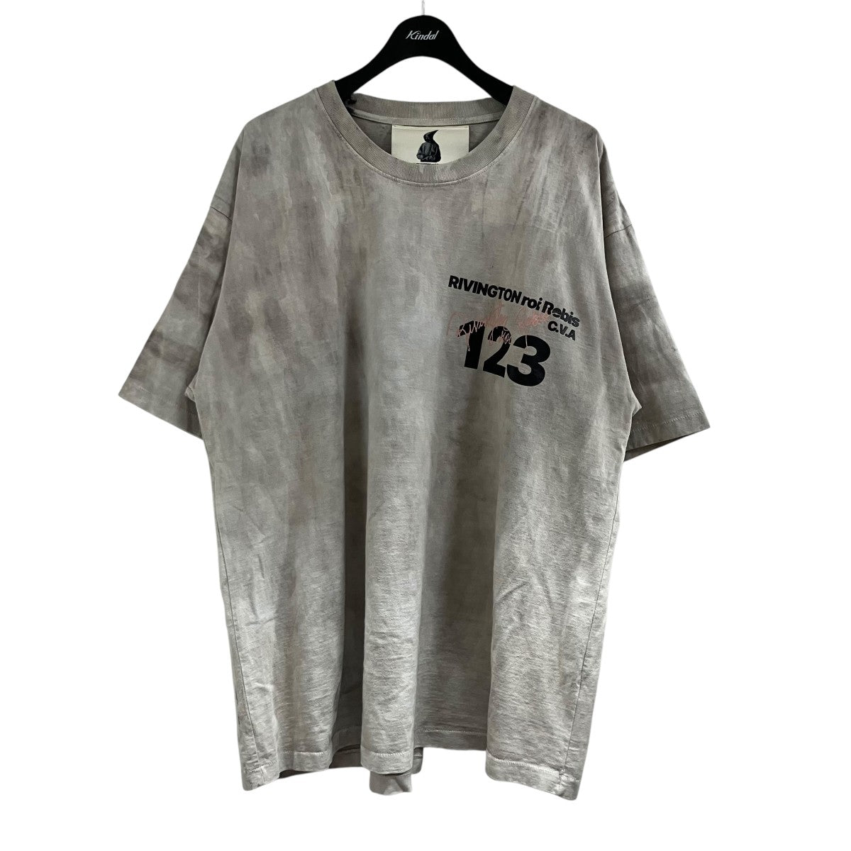 RRR123(トリプルアール) リヴィントンロイレビスTシャツ グレー サイズ