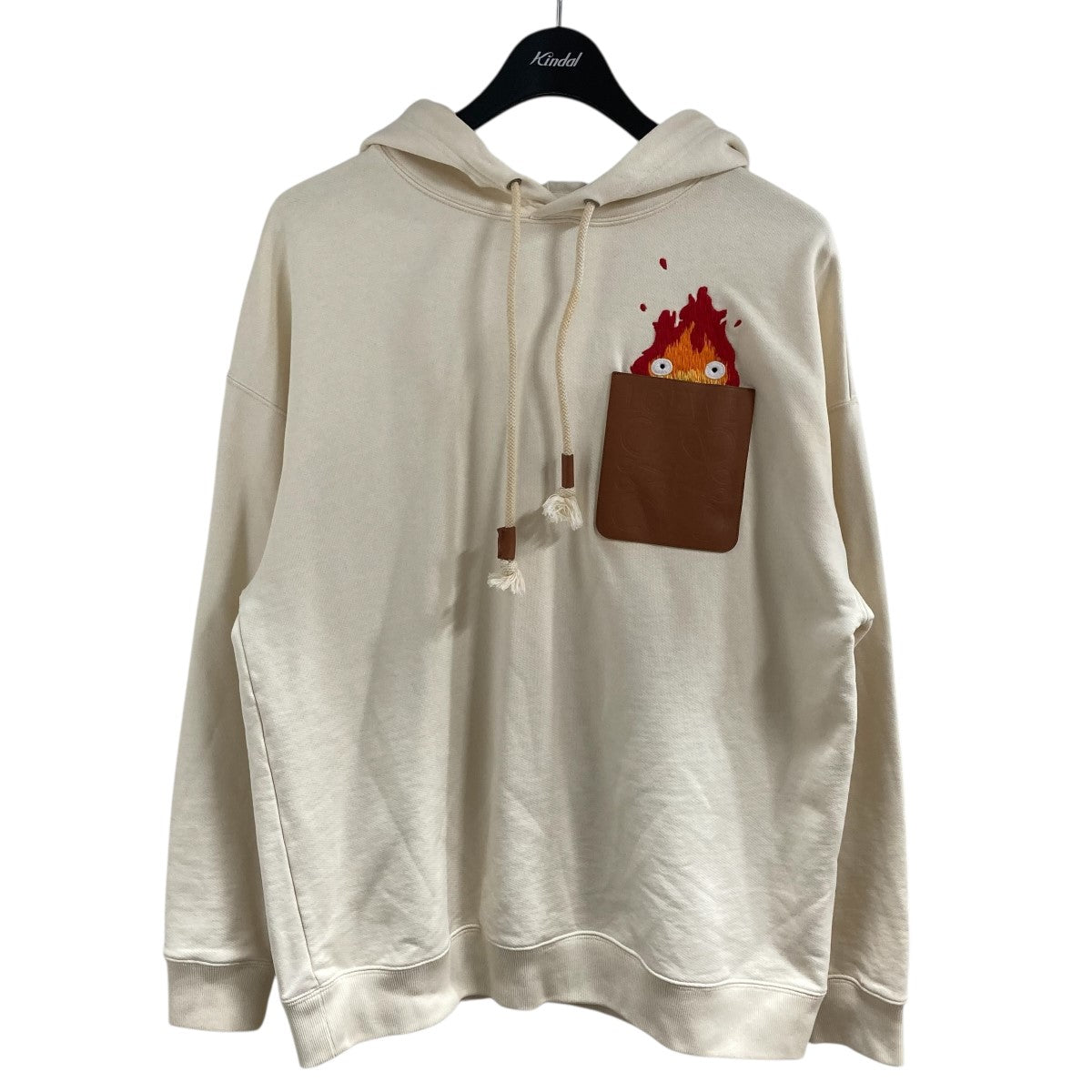 LOEWE(ロエベ) ハウルの動く城 カルシファー レザー パッチ フーディー