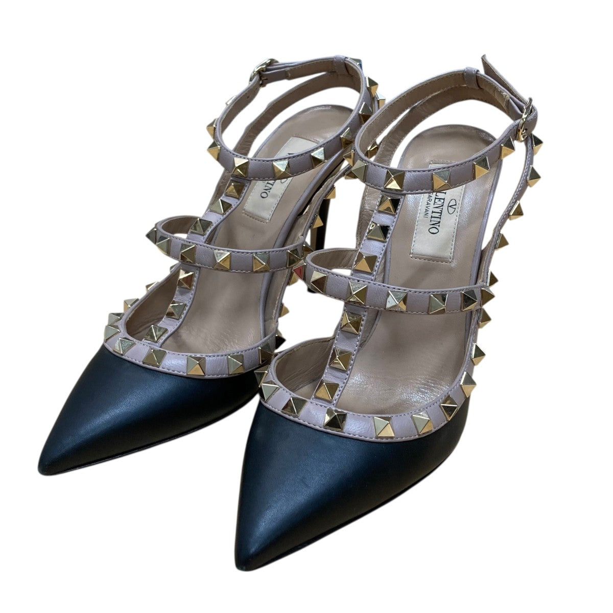 ルブタン パンプス サイズ36 グレー スタッズ ヴァレンティノ VALENTINO(ヴァレンチノ) スタッズパンプスNWS0393 NWS0393 グレージュ