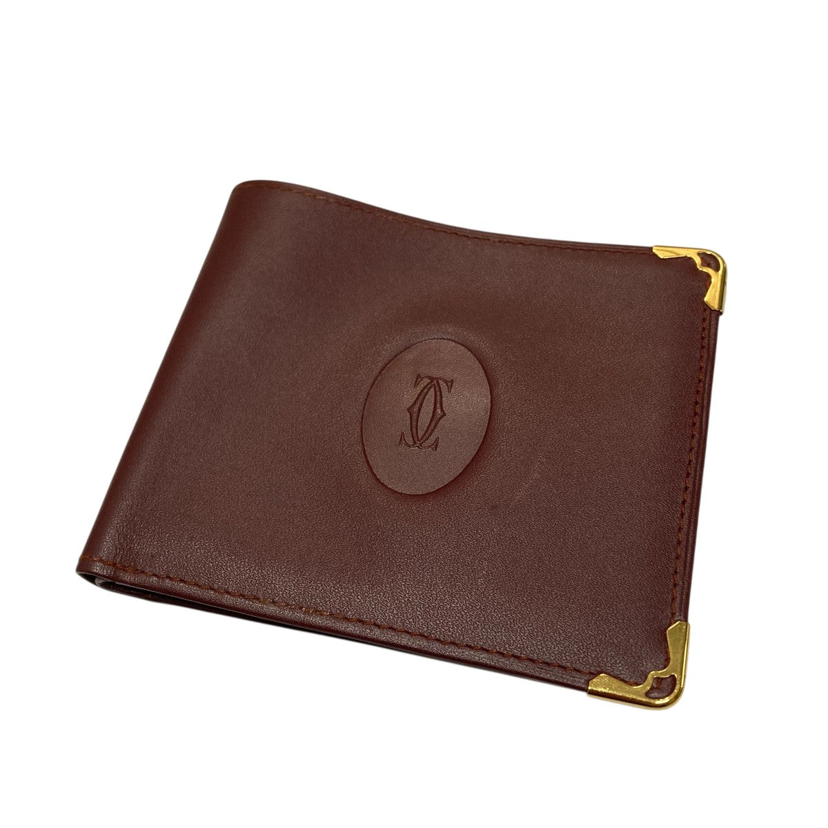 Cartier バーガンディ 二つ折り財布 Cartier(カルティエ) 二つ折り財布 コンパクトウォレット 札入れ バー