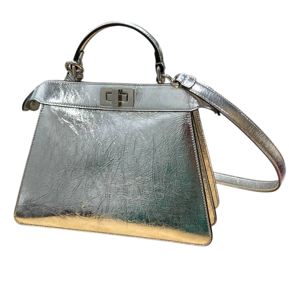 F*Y様 シルバー製品 銀製 小物 重量約32g SEMI-GLOSSY LEATHER CARD CASE W/ METAL CLASP(FREE SIZE White): Y's