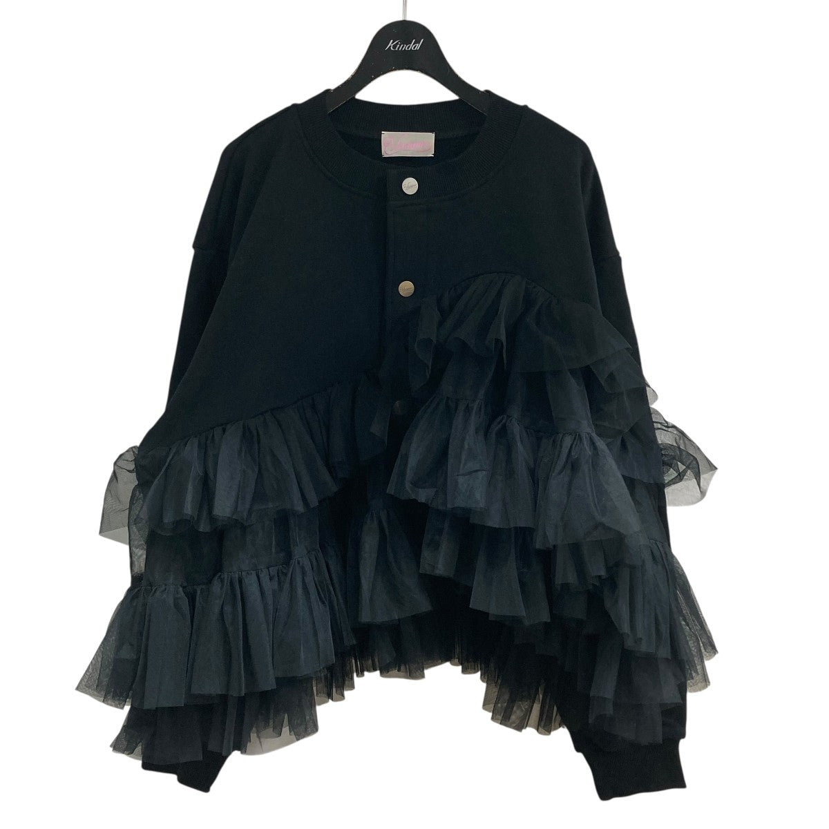 ヴィヴィアーノチュールトップス最終価格 VIVIANO/ヴィヴィアーノ】Swell Tulle Sweat Shirt/チュールスウェット