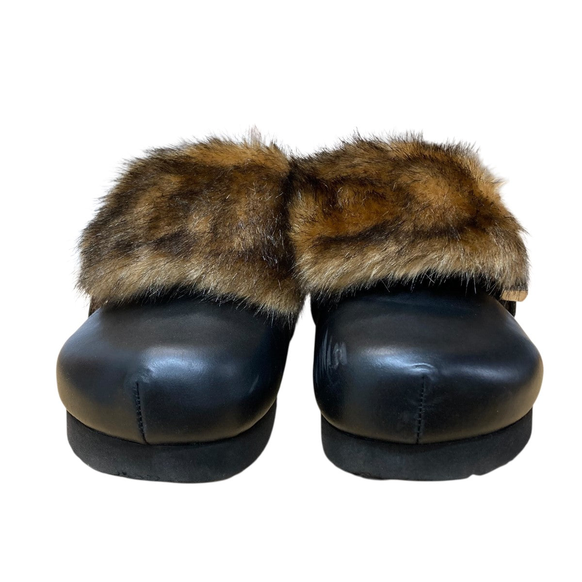 フェイクファーサボサンダル