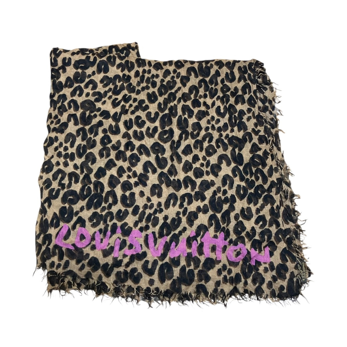 カシミヤロングロゴストール