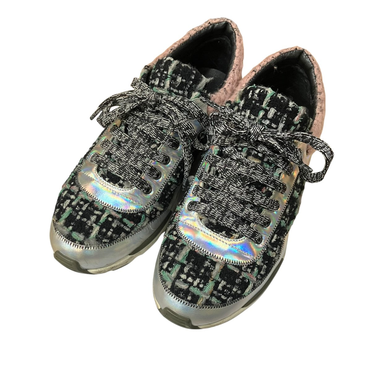 CHANEL(シャネル) ツイード ローカットスニーカー G30442 ライトピンク