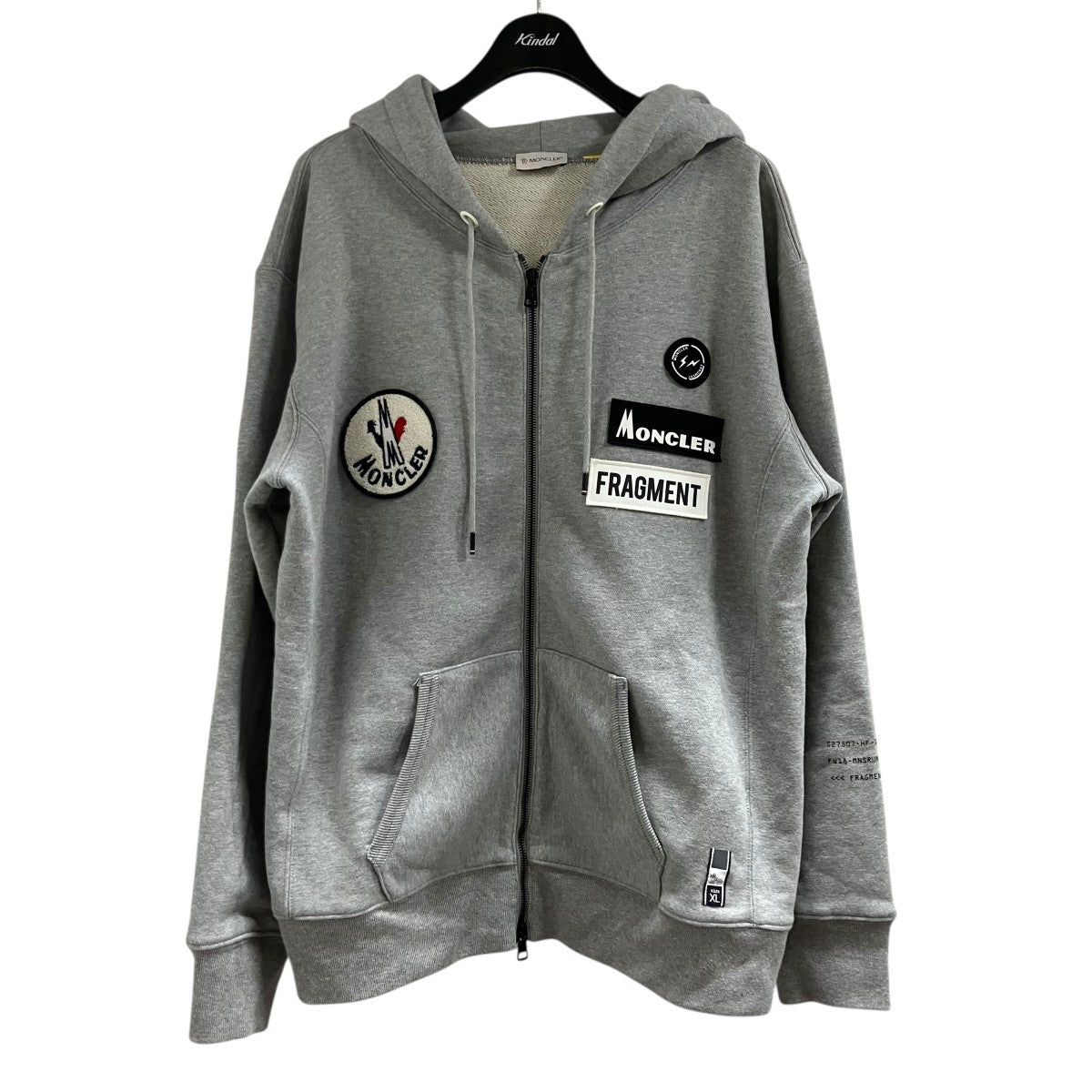 MONCLER×FRAGMENT ジップアップパーカー D209U8400450 グレー サイズ