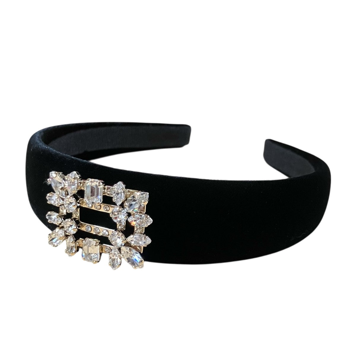 Roger Vivier ベルベット ビジュー カチューシャ 古着・中古-1枚目のアイテム画像