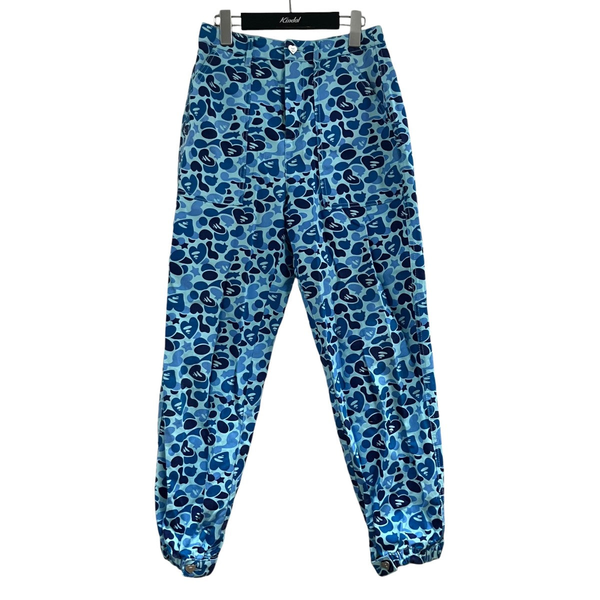 A BATHING APE(アベイシングエイプ) カモ柄パンツ ブルー サイズ S 