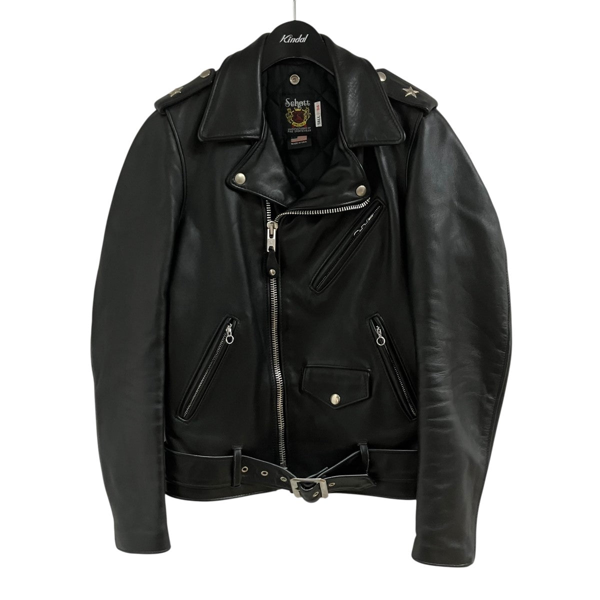 Schott(ショット) ライダースジャケット 7164 ブラック サイズ 34