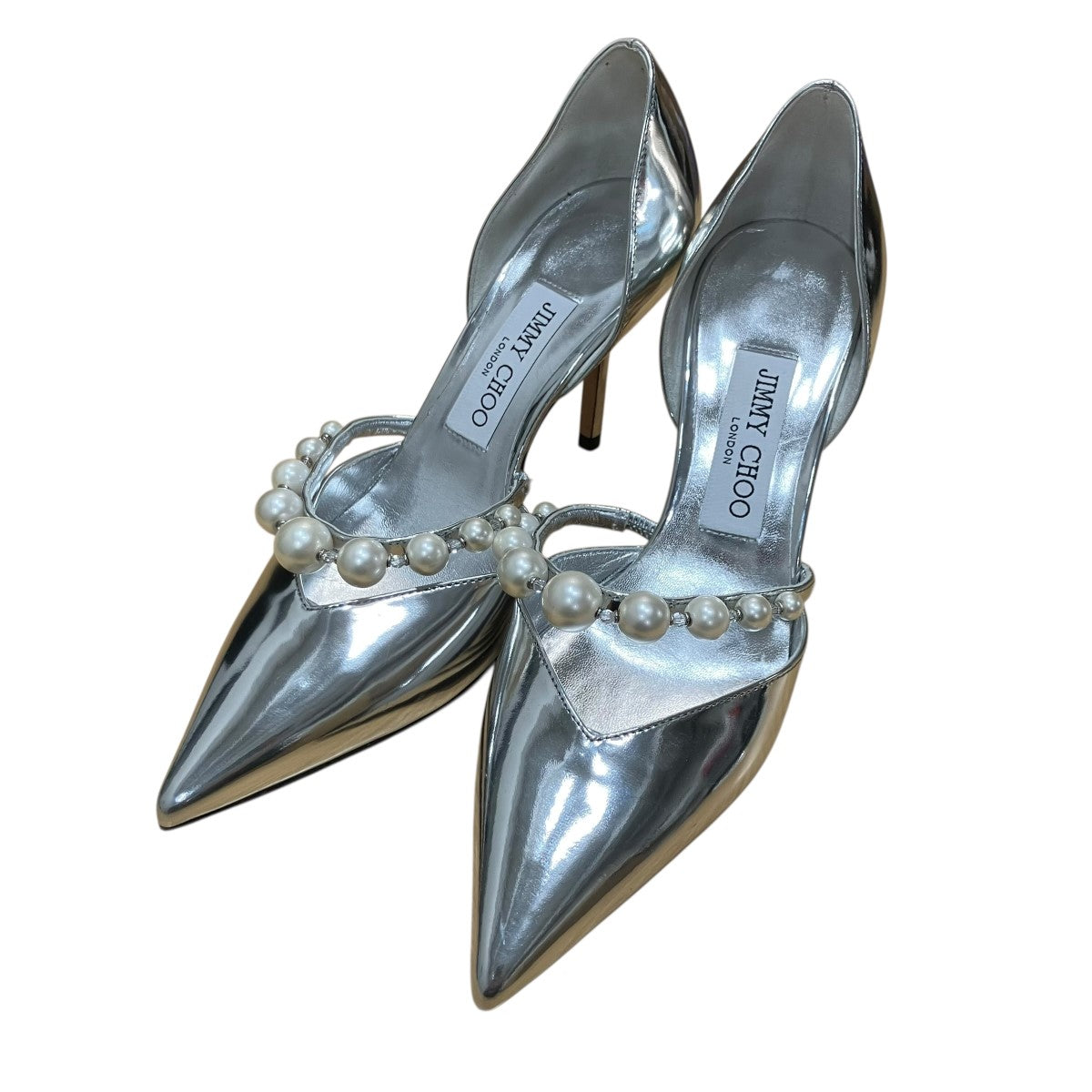 JIMMY CHOO(ジミーチュウ) オーレリーヒールパンプス シルバー サイズ 