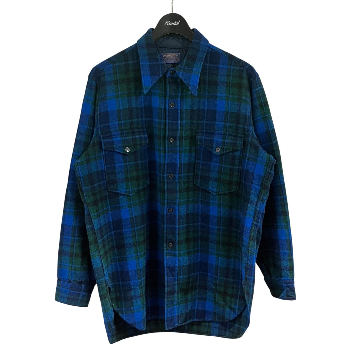 か*ん様 PENDLETON オンブレ チェック ウール ブルゾン ブルー L か*ん様 PENDLETON オンブレ チェック ウール ブルゾン ブルー L