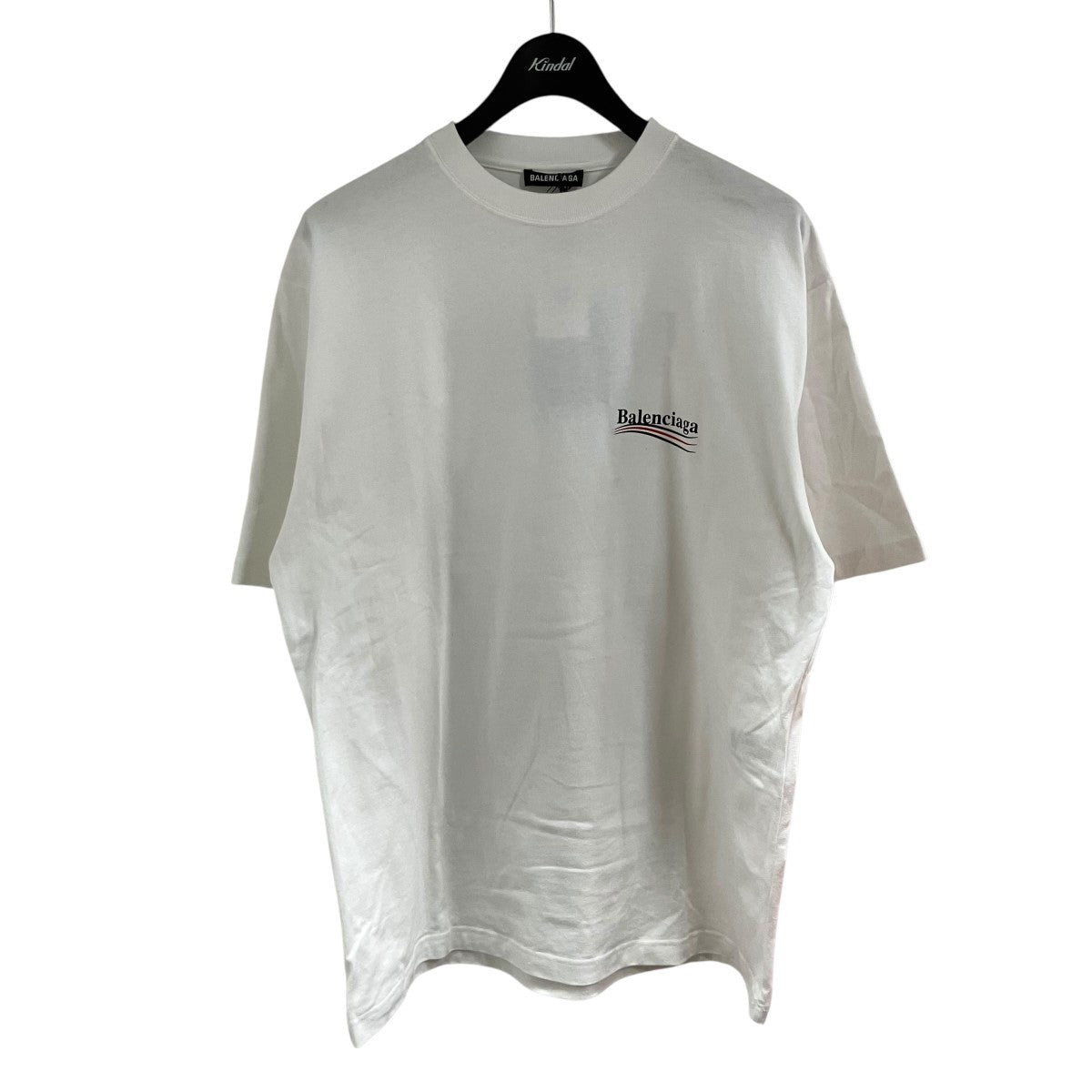 Balenciaga 不規則ロゴプリント 半袖Tシャツ ホワイト BALENCIAGA（バレンシアガ） 両面ロゴプリント 半袖Tシャツ カットソー