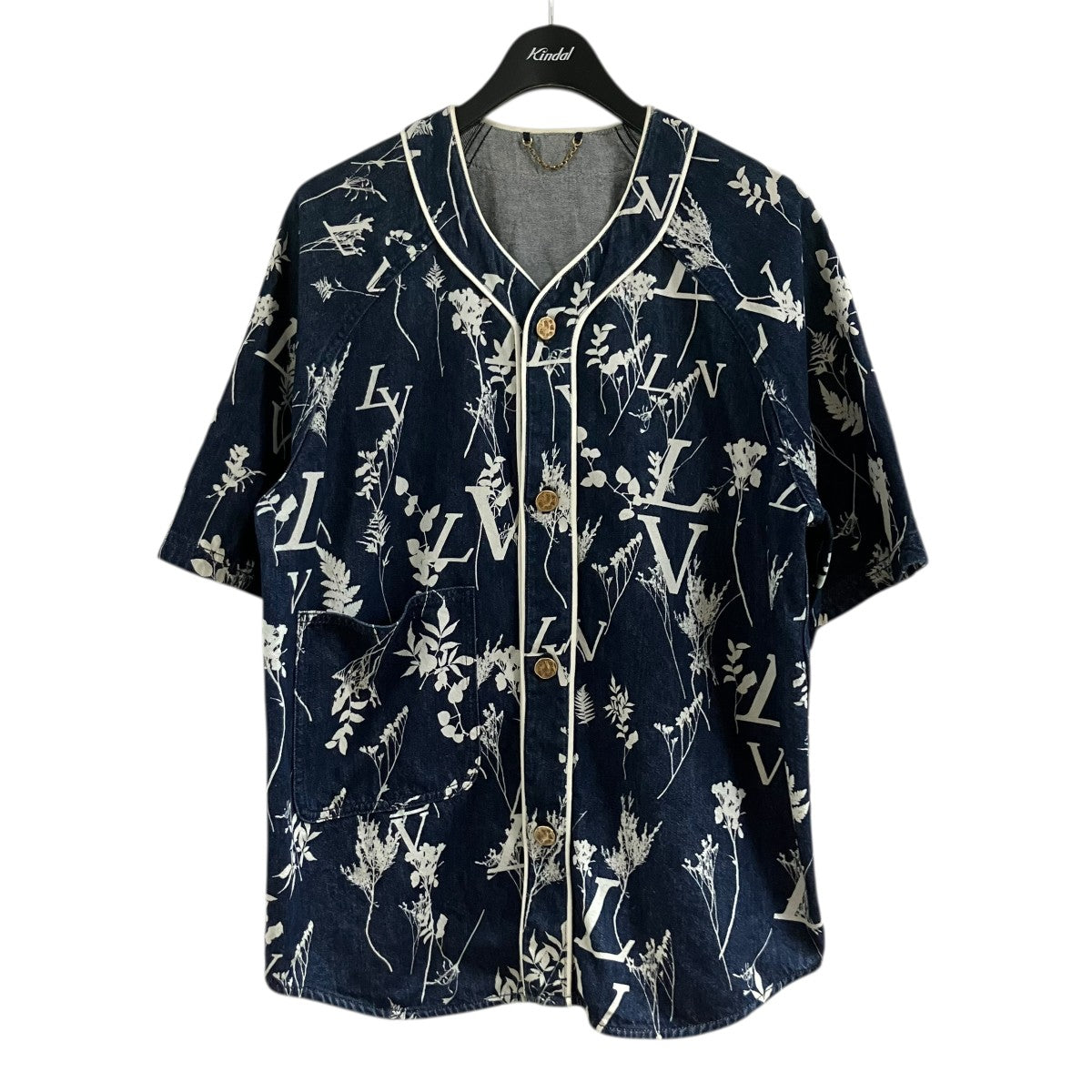 ヴィトン デニム リーフ ベースボールシャツ LOUIS VUITTON(ルイヴィトン) リーフデニムベースボールシャツ HJS15W
